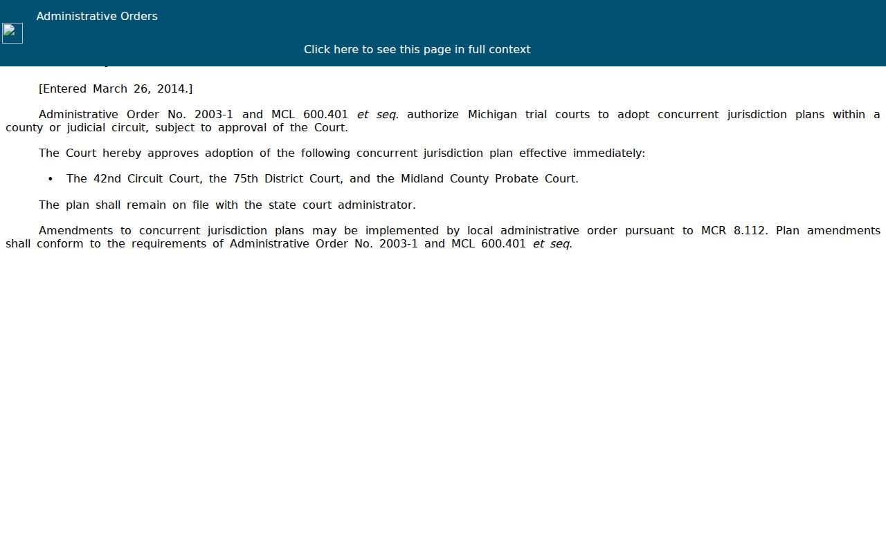 Midland County civil docket court jurisdiction information