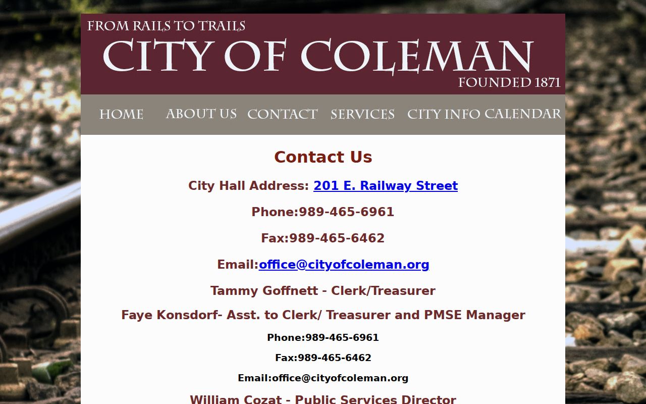 Coleman docket search City Hall contact record source