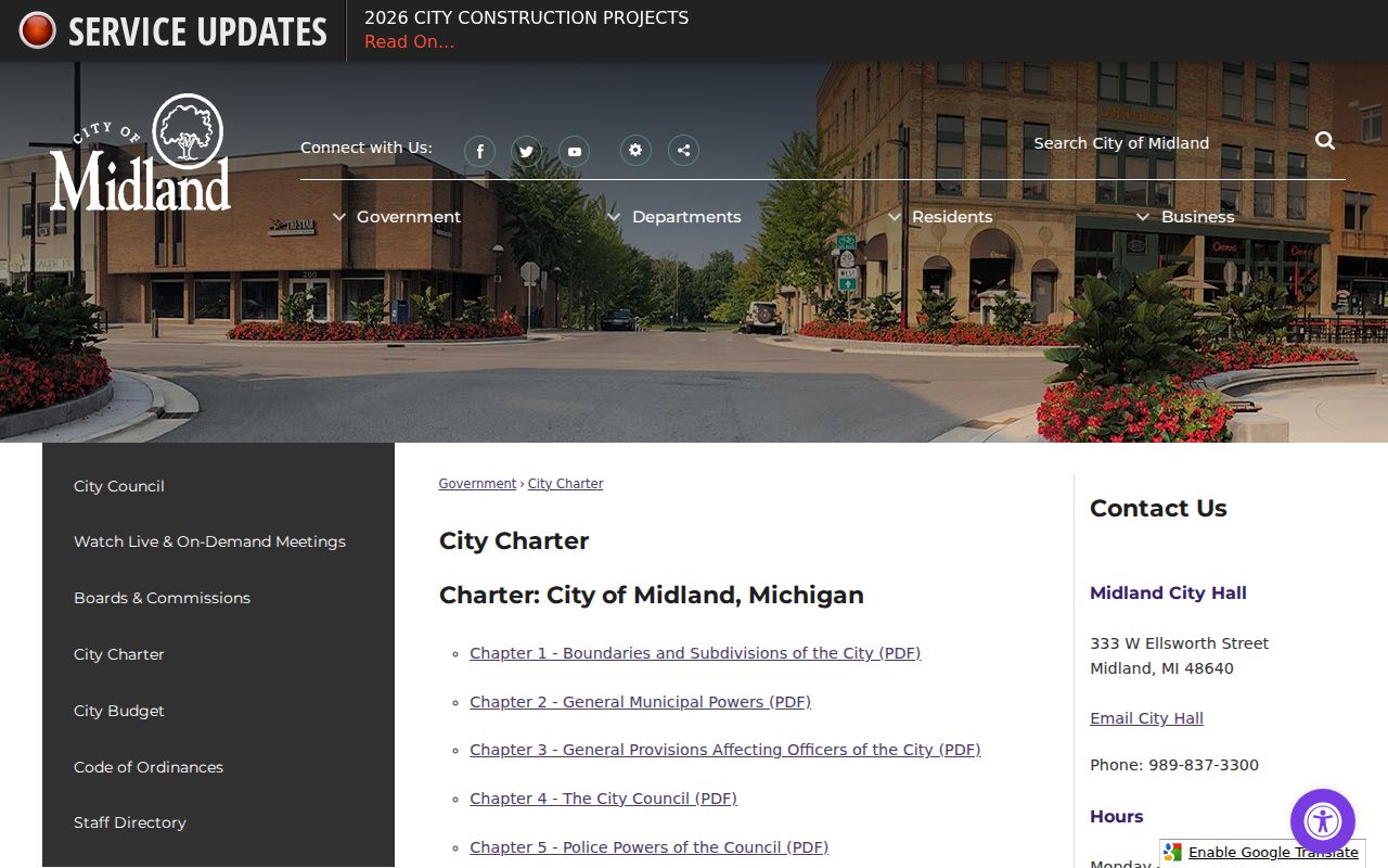 Midland docket search City Charter historical court structure source